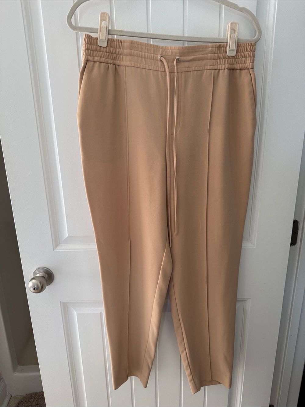 Nine West Beige Elastic-Waist Pants
